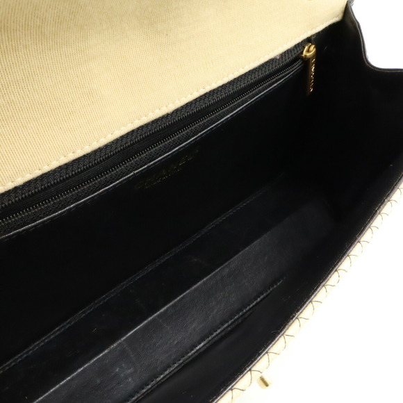 Chanel Micro Quilted Chain Shoulder Bag Cotton Jersey Beige - Picture 6 of 9